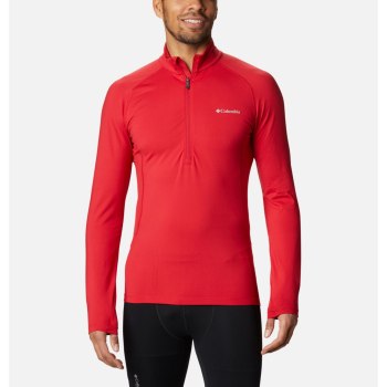 Pánské Mikiny Columbia Omni-Heat 3D Knit Half Zip II Baselayer Blankyt Červené WTIDFM209